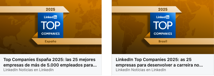 Santander España y Santander Brasil, reconocidas entre las 25 mejores empresas para trabajar