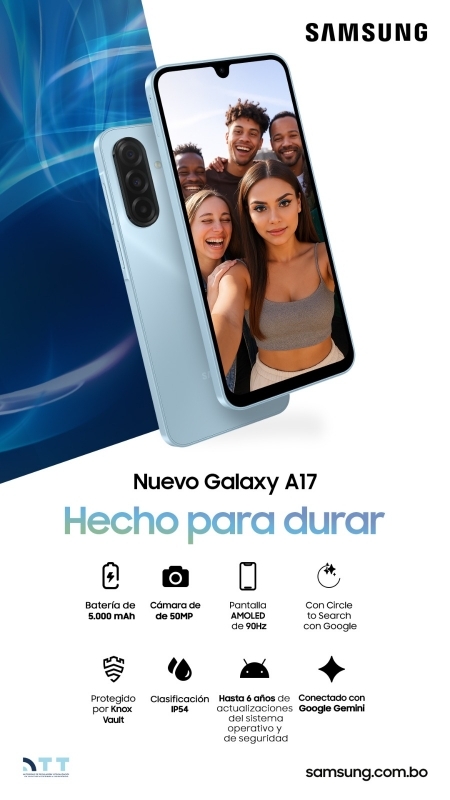 Samsung Galaxy A07 y A17 llegan a Bolivia con rendimiento optimizado